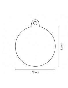 Medaglietta Basic Cerchio Grande Azzurro In Alluminio 2