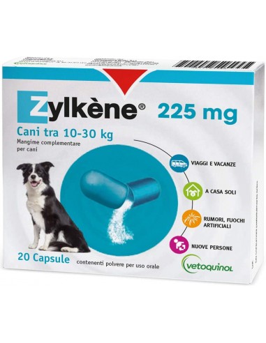 Zylkene Mangime Complementare Cani di peso tra 10-30 Kg .Integratore per cani