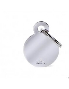 Medaglietta Basic Cerchio Piccolo Ottone Cromato. Medaglietta Per Cani