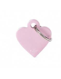 Medaglietta Basic Cuore Piccolo Rosa . Medaglietta Per Cani