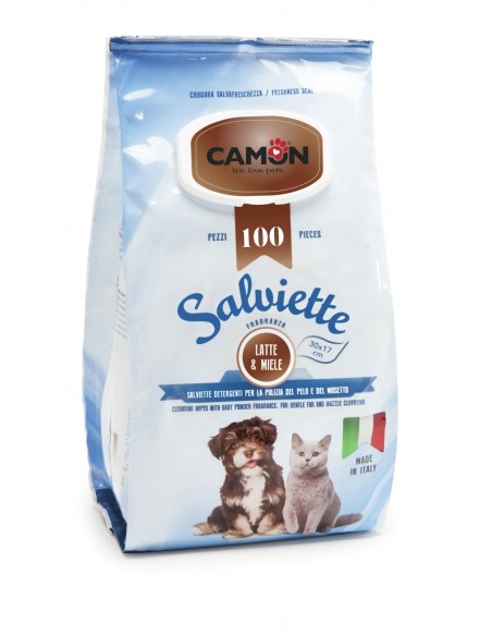 Salviette Detergenti Latte e Miele 100 Pezzi Camon Salviette Igieniche