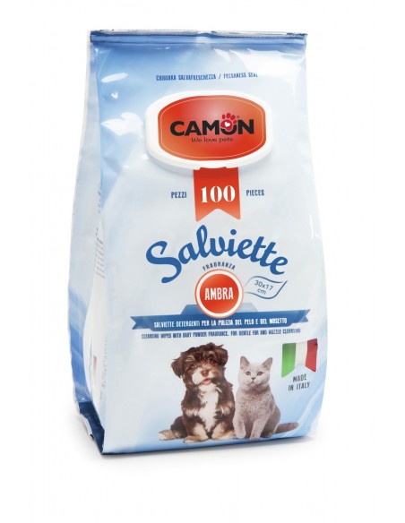 Salviette Detergenti Ambra 100 Pezzi Camon Salviette Igieniche