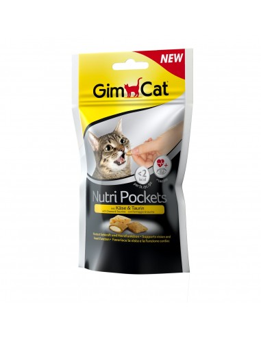 Gimcat Nutri Pockets Formaggio e Taurina Gr.60 Snack per Gatti