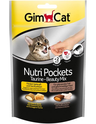 Gimcat Nutri Pockets Taurine-Beauty Mix Gr.150 Snack per Gatti