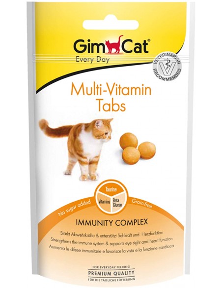 Gimcat Multi-Vitamin Tabs 40 g Snack per Gatti