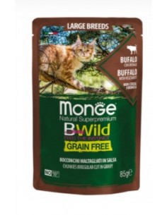 Monge Bwild Grain Free Large Breed Bufalo e Ortaggi Busta gr 85. Alimento Per Gatti