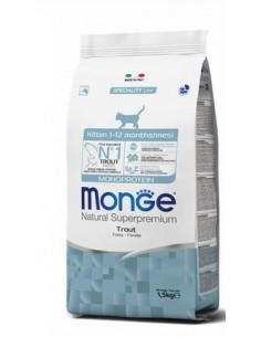 Monge Kitten Monoproteico Trota kg 1,5. Alimento Per Gatti