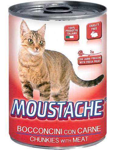 Moustache Bocconcini Carne 415 Gr Cibo Umido per Gatti