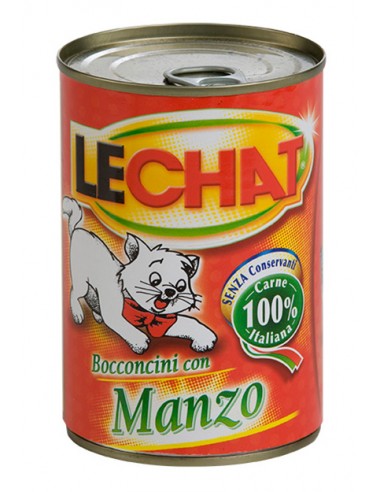 Lechat Bocconcini Manzo 400 Gr Cibo Umido per Gatti