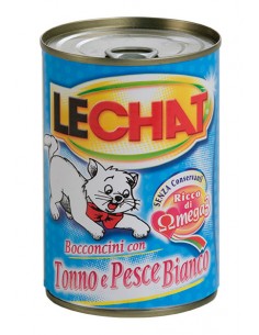 Lechat Bocconcini Tonno e Pesce Bianco 400 Gr Cibo Umido per Gatti