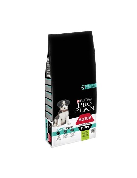 Pro Plan Puppy Medium Agnello Sensitive Optidigest kg 12. Alimento Per Cuccioli