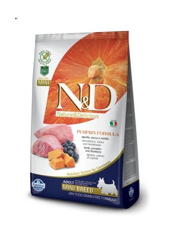 Natural & Delicious  Grain Free Zucca Adult Mini Agnello e Mirtillo kg 2,5. Alimento Per Cani