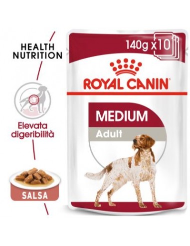 Royal Canin Medium Adult Umido gr 140. Alimento Per Cani
