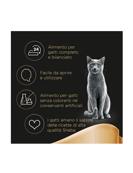 Sheba Con Manzo Patè con Manzo gr 85. Alimento per Gatti