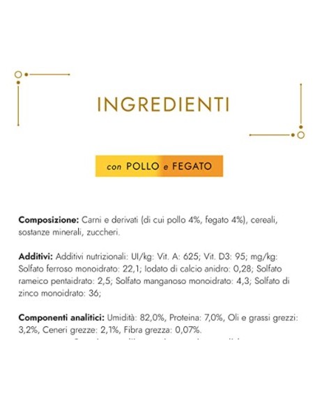 Purina Gourmet Gold Umido Gatto Dadini in Salsa con Pollo e Fegato gr 85. Alimento Per Gatti