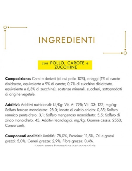 Purina Gourmet Gold Pollo Carote e Zucchine gr 85. Alimento Per Gatti