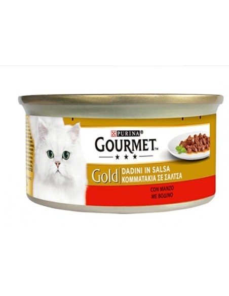 Purina Gourmet Gold Dadini Con Manzo gr 85. Alimento Per Gatti