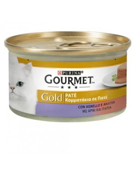 Purina Gourmet Gold Patè Anatra e Agnello gr 85. Alimento Per Gatti adulti