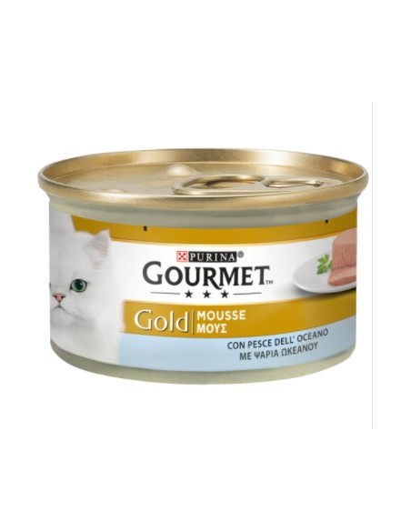 Purina Gourmet Gold Mousse Pesce Dell'Oceano gr 85 . Alimento Per Gatti