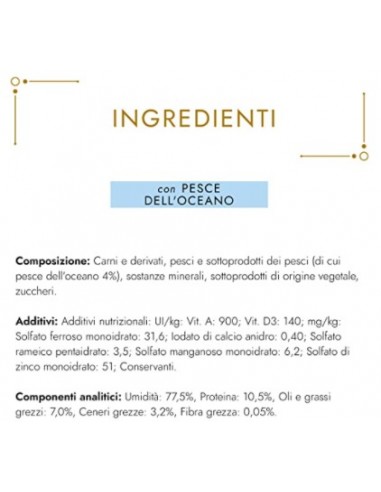 Purina Gourmet Gold Mousse Pesce Dell'Oceano gr 85 . Alimento Per Gatti