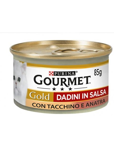 Purina Gourmet Gold Dadini In Salsa Tacchino e Anatra gr 85. Alimento Per Gatti adulti