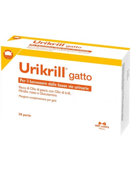 N.B.F. Lanes Urikrill Gatto 30 Perle .Integratore Alimentare Per Gatti