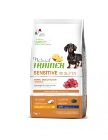 Trainer Dog Sensitive Mini Agnello e Riso No Gluten kg 7. Mangime Per Cani