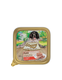 Mister Stuzzy Cibo Umido per Cani Adulti al Gusto Manzo, Paté e Carni in Pezzi 150 Gr