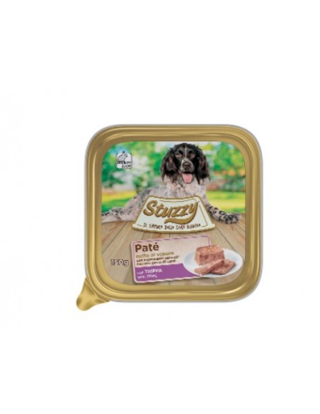 Mister Stuzzy, Cibo Umido per Cani Adulti al Gusto Trippa, Paté e Carni in Pezzi