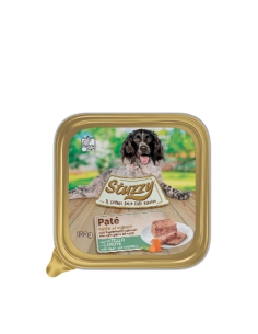 Mister Stuzzy, Cibo Umido per Cani Adulti al Gusto Vitello e Carote, Paté e Carni in Pezzi