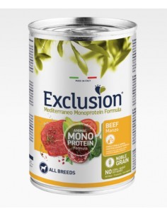 Exclusion Mediterraneo Mono Noble Grain Adult Manzo gr 400. Cibo Umido Per Cani