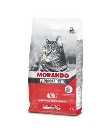 Morando Gatto Professional Adult Manzo e Pollo kg 2. Cibo Secco Per Gatti