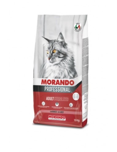 Morando Gatto Professional Sterilized Manzo kg 1,5. Cibo Secco Per Gatti