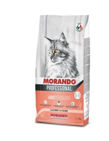 Morando Gatto Professional Sterilized Salmone kg 1,5. Cibo Secco Per Gatti