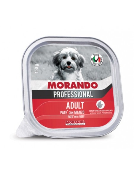 Morando Professional Adult Patè Con Manzo Gr.150. Cibo Umido Per Cani