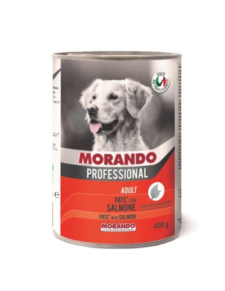 Morando Professional Adult Patè Con Salmone  gr 405. Cibo Umido Per Cani