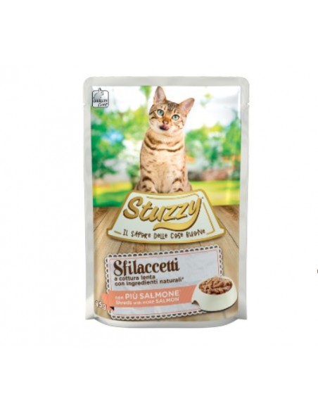 Stuzzy Cat Sfilaccetti Con Salmone Gg 85. Cibo Umido Per Gatti