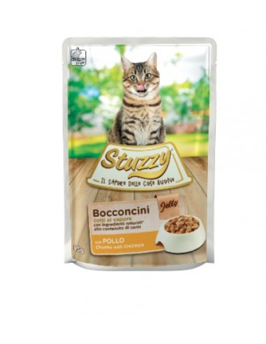 Stuzzy Cat Bocconi Con Pollo in Jelly  gr 85. Cibo Umido Per Gatti