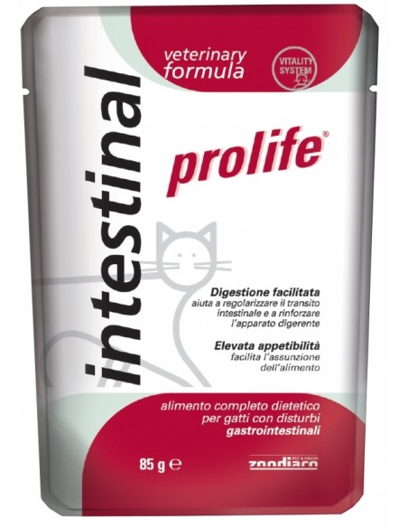 Prolife cat Veterinary Intestinal Busta gr 85. Diete Cibo Umido Per Gatti