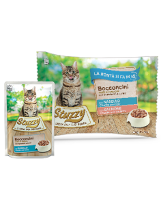 Stuzzy Cat Busta Jelly Prosciutto Vitello e Coniglio 4*100 gr . Mangime Umido Per Gatti