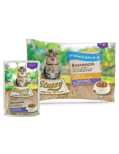 Stuzzy Cat Busta Sterilizzato Pollo e Tacchino 4 x85  gr. Mangime Umido Per Gatti