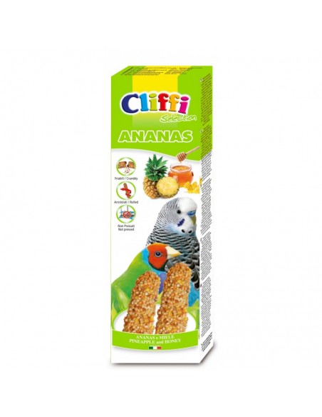 Cliffi Stick Pappagallini Esotici Ananas e Miele gr 60. Mangime Per Uccelli