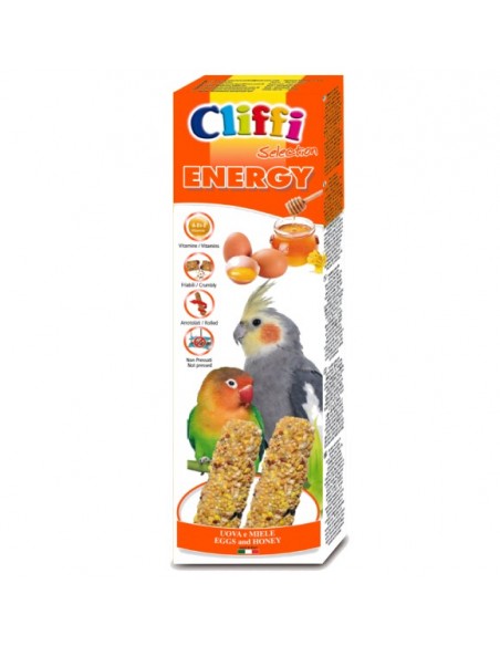 Cliffi Stick Energy Parrocchetti Uova e Miele gr 150. Mangime Per Uccelli