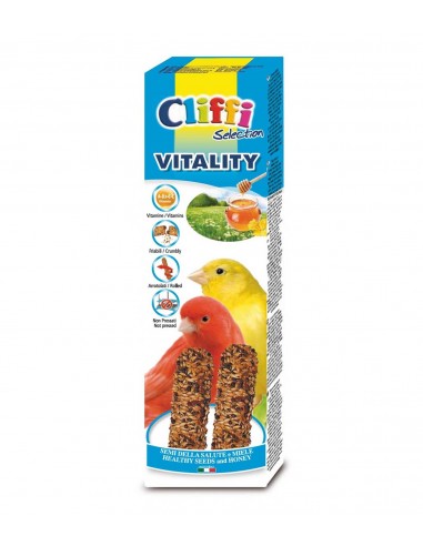 Cliffi Sticks Canarini Vitality Miele e Semi Della Salute  gr 60. Mangime Per Uccelli