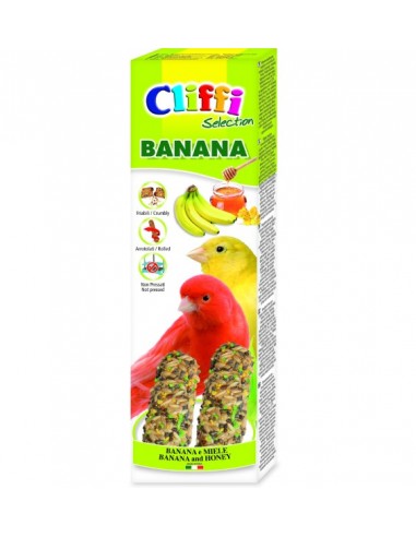 Cliffi Stick Canarini Banana e Miele gr 60. Mangime Per Uccelli