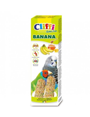 Cliffi Stick Banana Pappagallini e Esotici gr 60. Mangime Per Uccelli