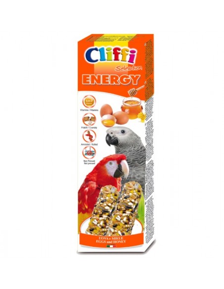 Cliffi Stick Energy Uova e Miele  Pappagalli gr150. Mangime Per Uccelli