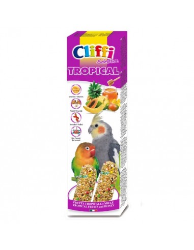Cliffi Stick Tropical Frutta Tropicale e Miele Per Parrocchetti e Esotici gr 150. Mangime Per Uccelli
