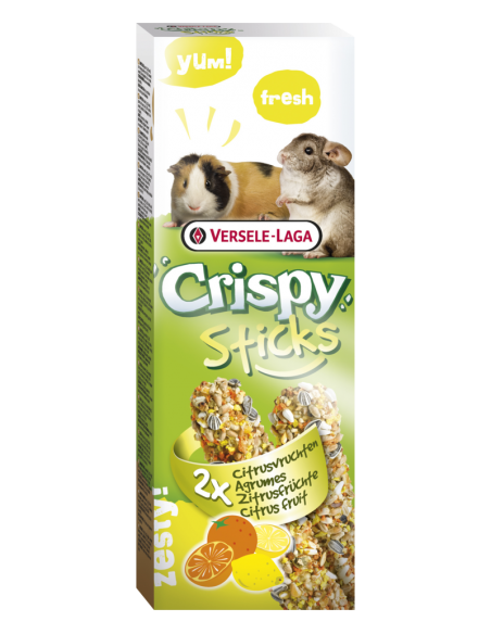 Versele Laga Crispy Stick Agrumi Cincillà e Cavie 2 pezzi gr 55. Alimento Per Roditori