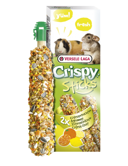Versele Laga Crispy Stick Agrumi Cincillà e Cavie 2 pezzi gr 55. Alimento Per Roditori